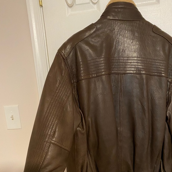 Andrew Marc NY Vintage Leather Bomber/pilot Jacket - Picture 6 of 8